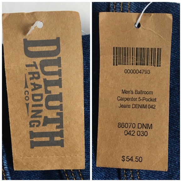 Duluth Trading Co Men’s Ballroom Carpenter 5 Pocket Jeans Denim 042 Size 42X30 - Picture 9 of 16